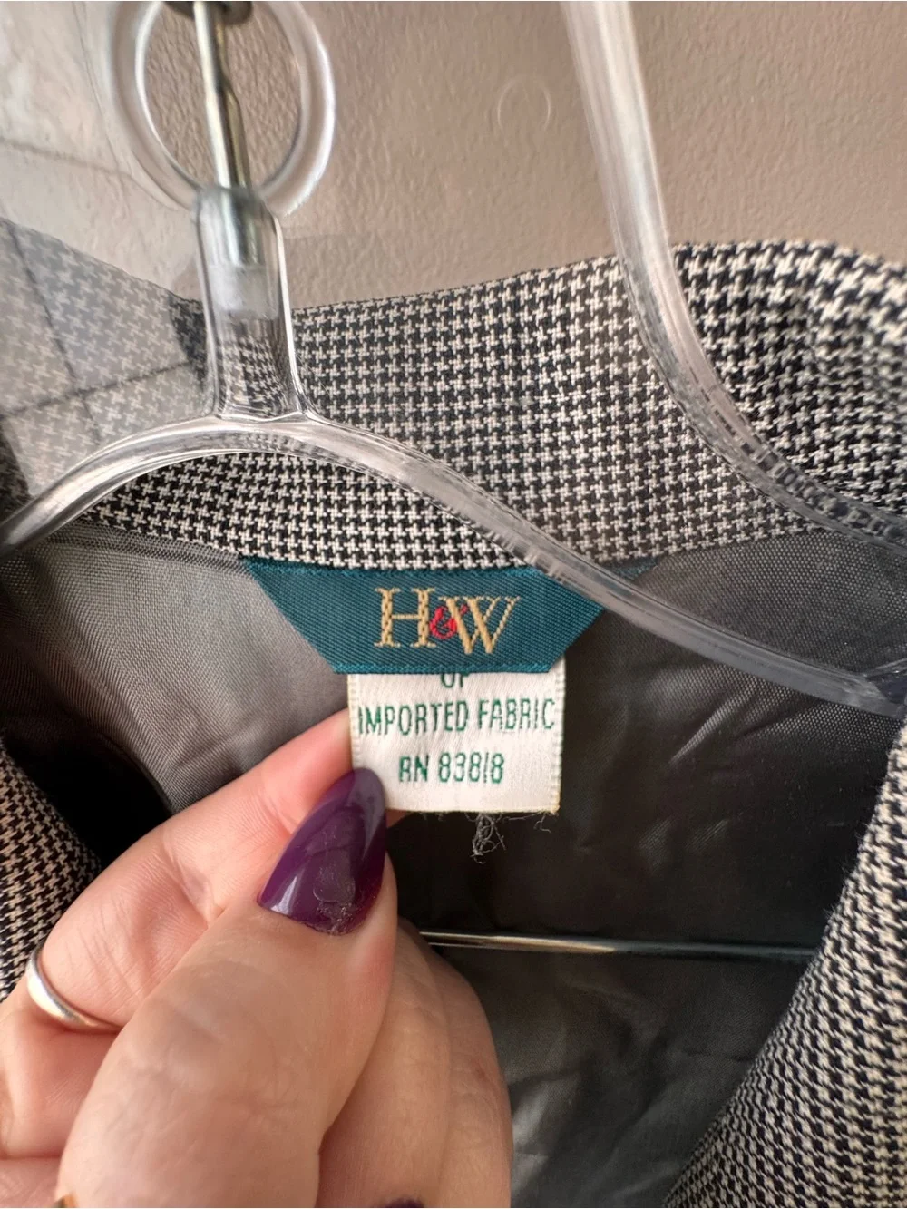 100% Pure New Wool Gray Double-Breasted Blazer